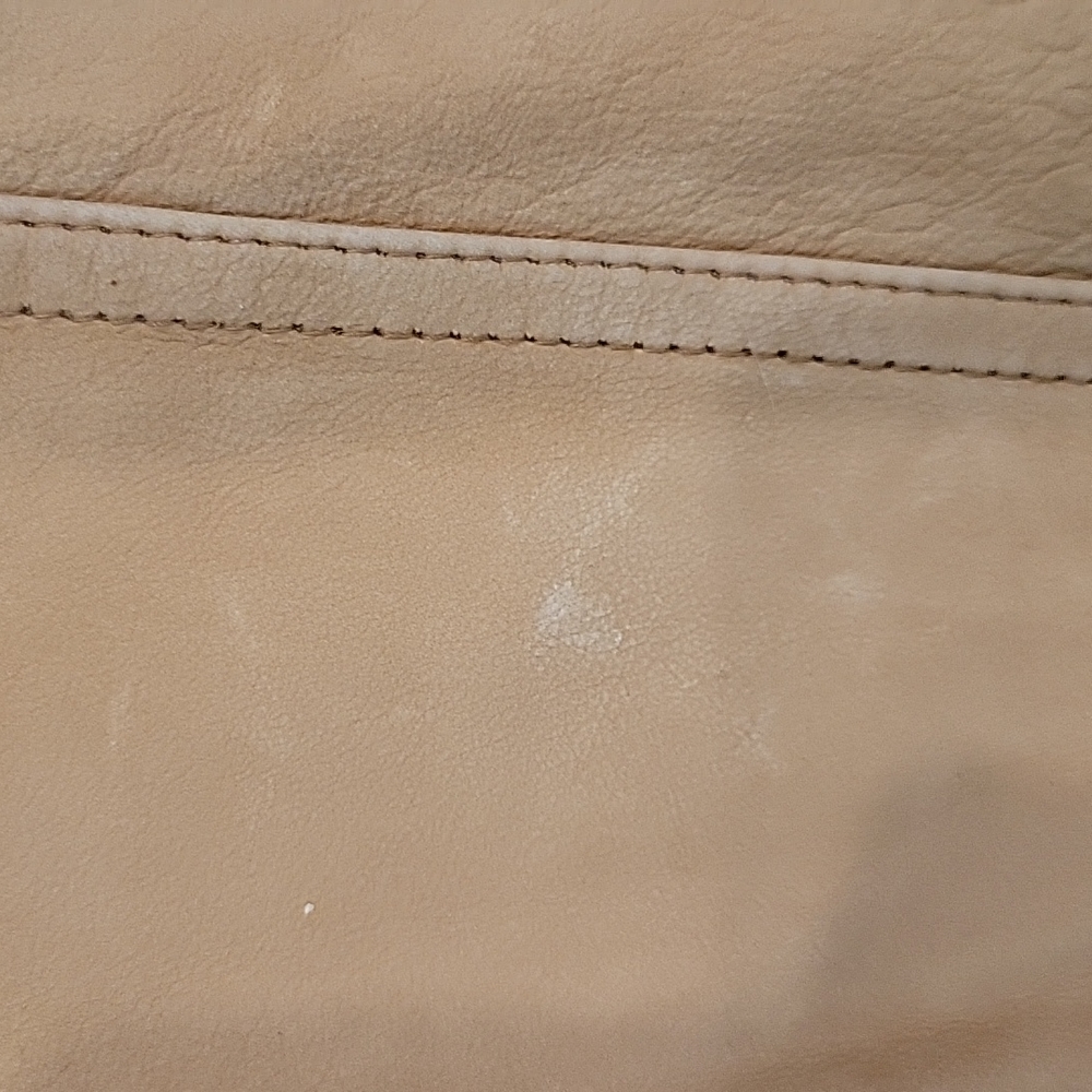 Vintage 80s 90s high waist tapered  camel leather  pants. Size 6 - Picture 10 of 13